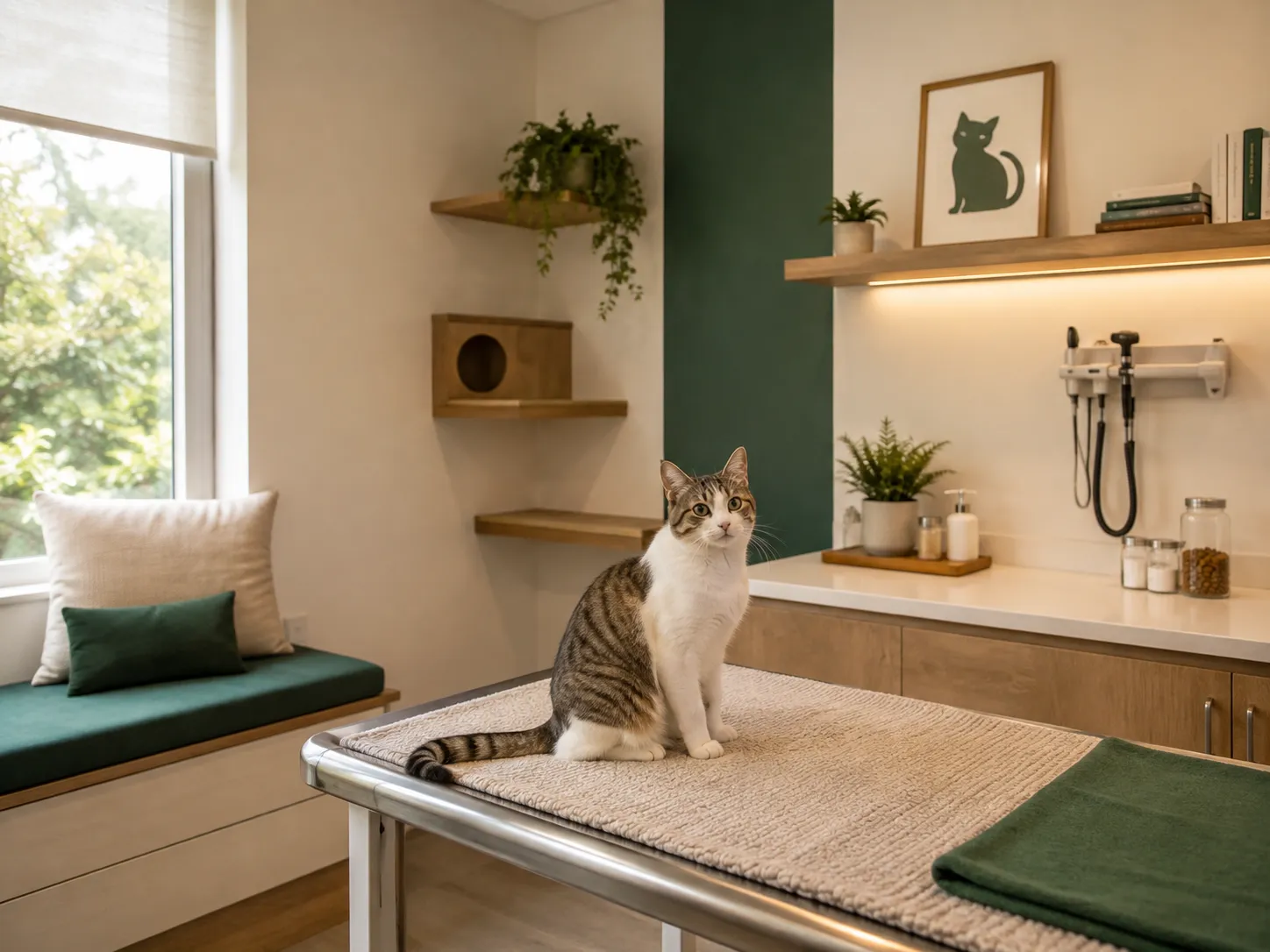 The Clara Cauda interior with a cat